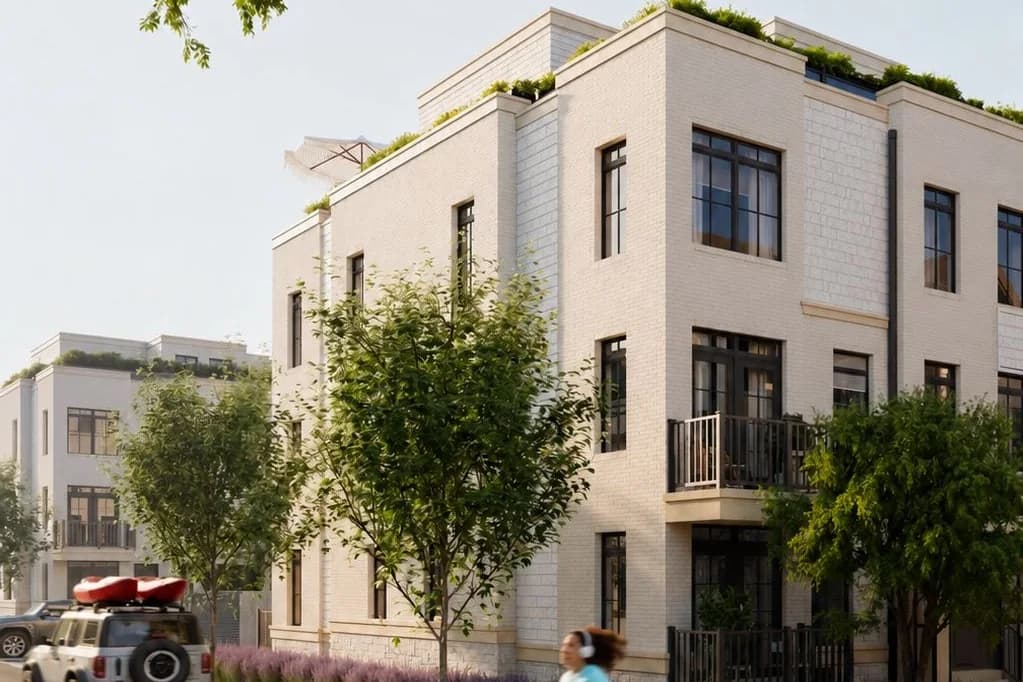 South Banks townhomes, Lakeview Village. Artist's concept.